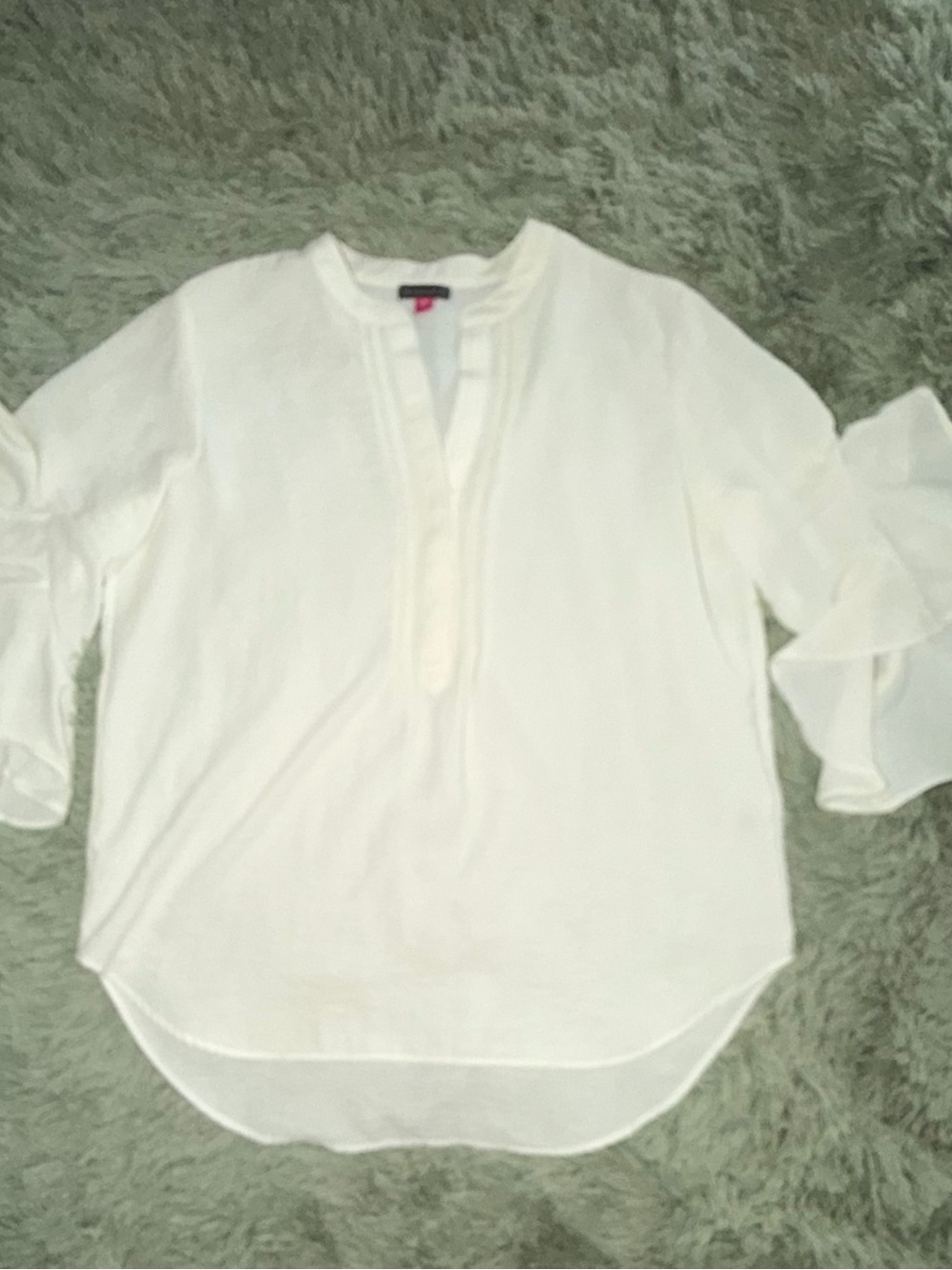 Women's‎ Cream Ruffle Sleeve Blouse